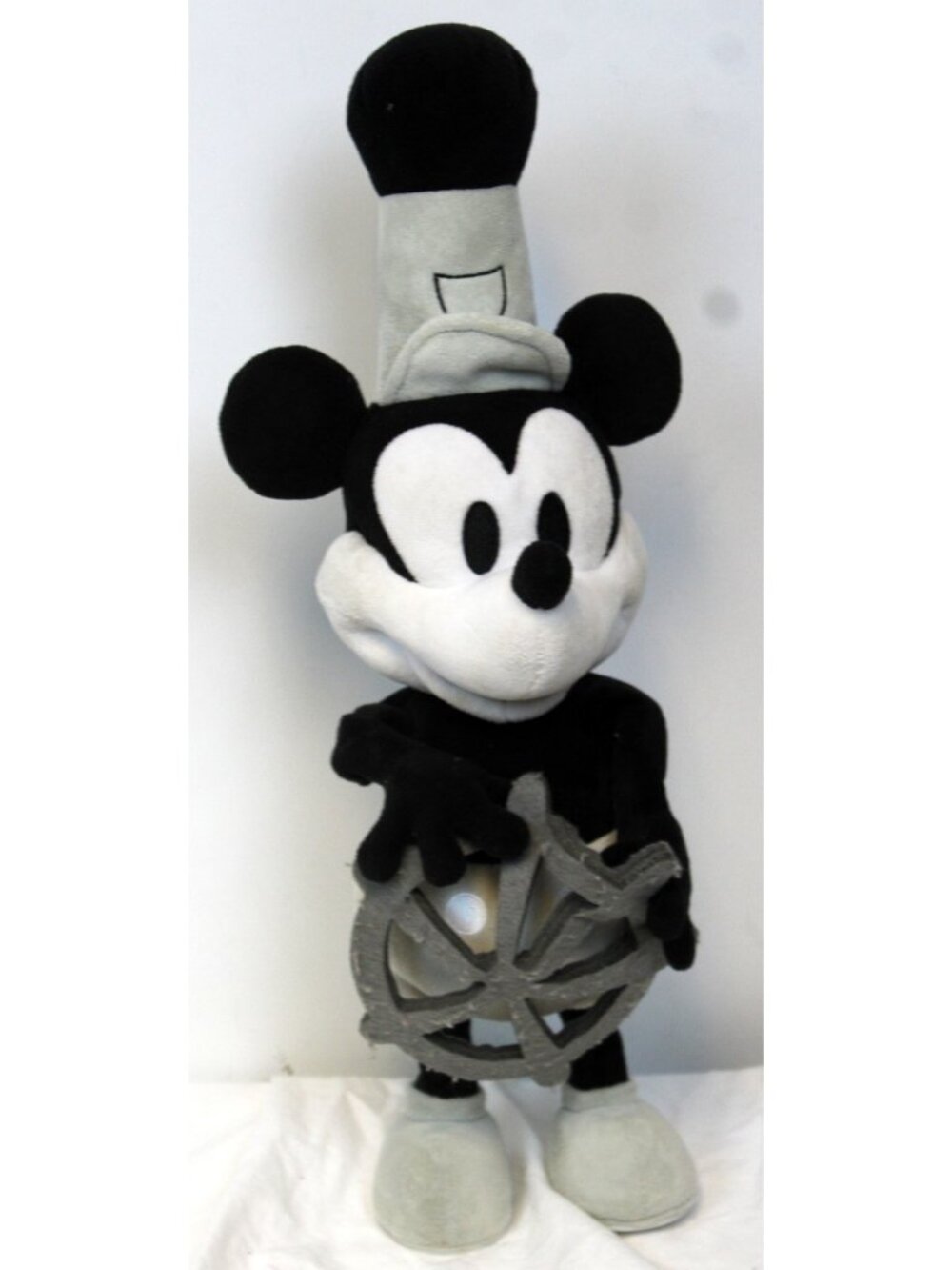 Disney Steamboat Mickey Mouse Animated Plush Musical Monochromatic